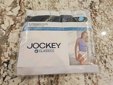 True Vintage Jockey Classics 5 Pack Briefs 100 Combed Cotton Women's Sz 5 Black