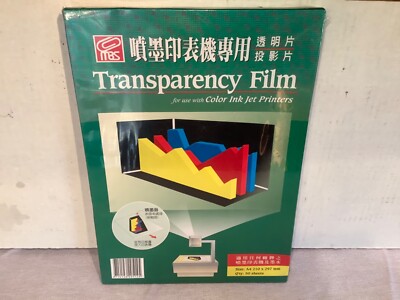 Transparency Film Color Ink Jet Printer 50 Sheets Size A4 -NEW Sealed ...