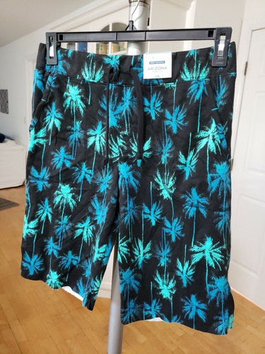 Boy's Arizona Pull On Cutoff Fashion Shorts Sz XL (18/20) Husky - Palm Trees New - Picture 3 of 6