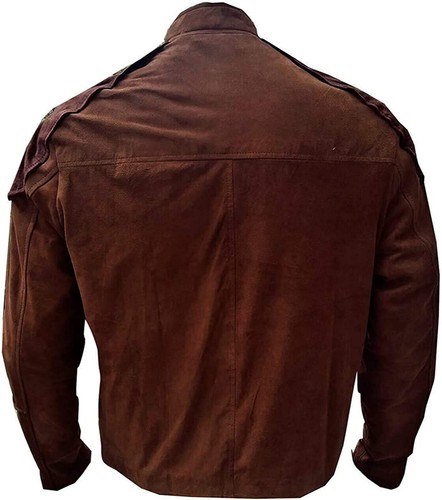 TV Series Battlestar Galactica Richard Hatch Warriors Viper Pilot Suede Jacket - Picture 2 of 4