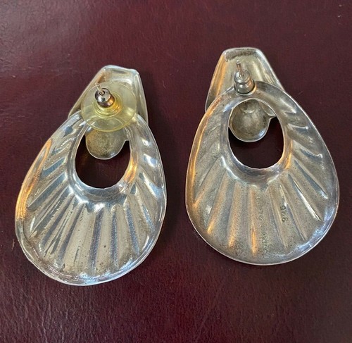 Vintage 925 Sterling Silver Mexico TR-70 Pierced Earrings ๐ - Picture 3 of 5