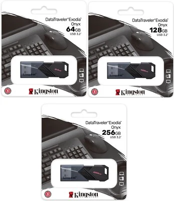 Kingston USB Memory Stick Exodia Onyx 64gb/128gb/256gb 3.0 Pen Backup Drive