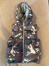 Zara Camo Hooded Puffer Vest Size 4-5