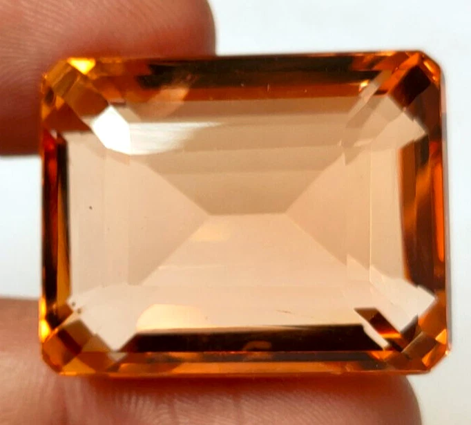 Large Rose Quartz 85.80 Ct. Emerald Cut Faceted Loose Gemstone for Ring Pendant - Image 2 of 4