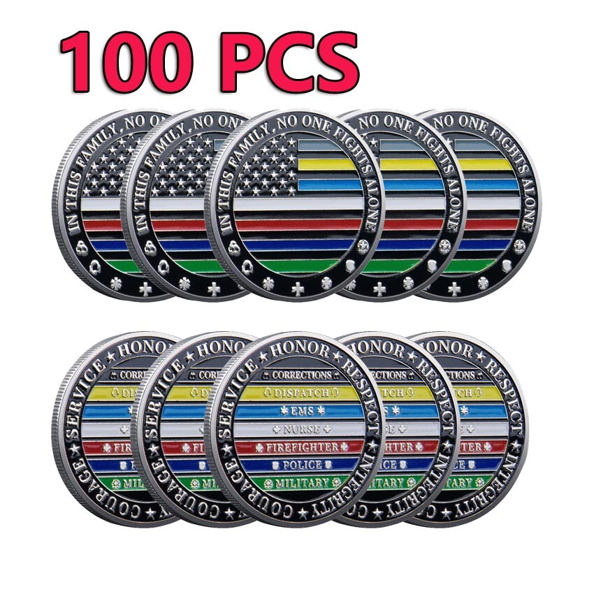 100X All Lives Matter Challenge Coin Police/ Firefighter/ Dispatcher/ Correction
