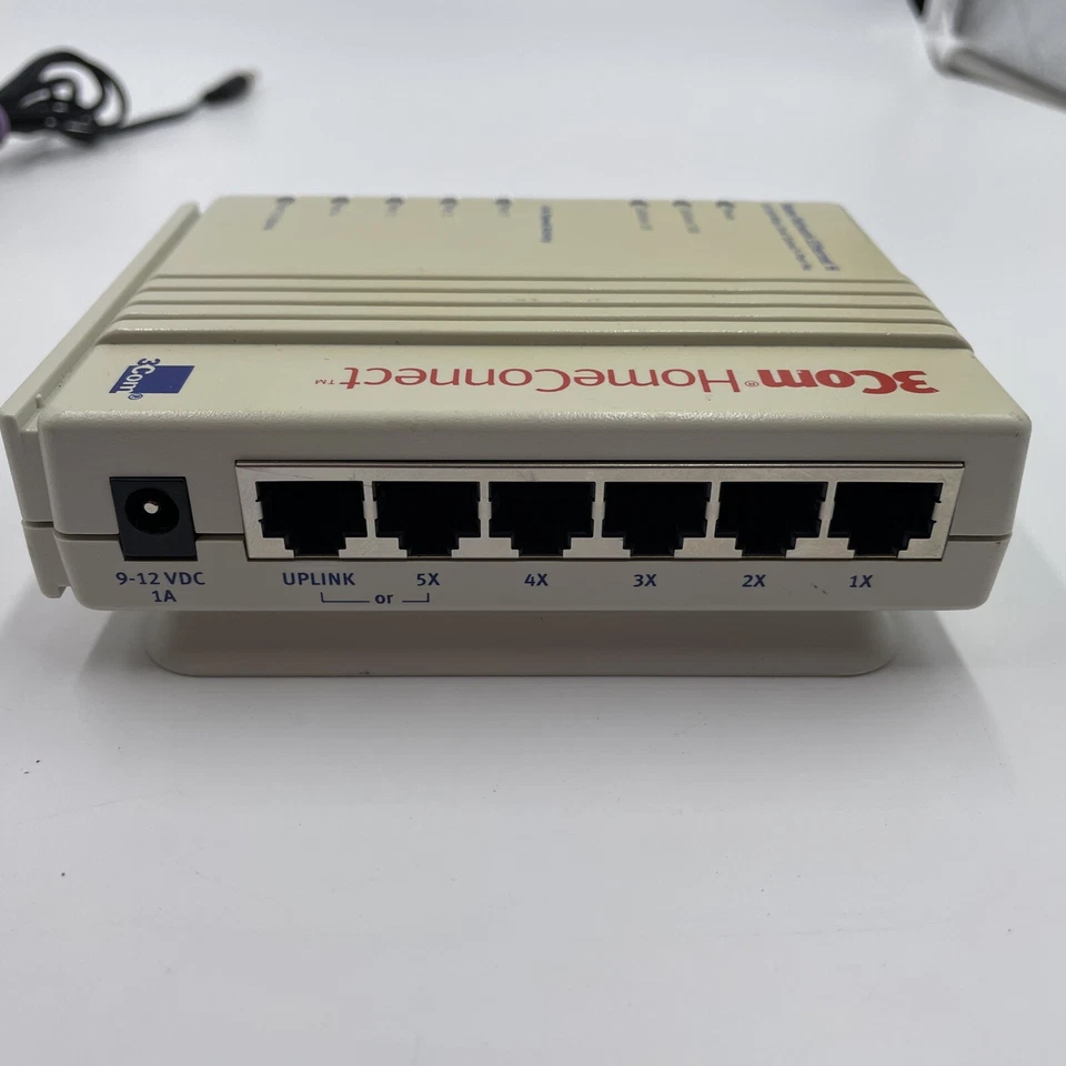 3Com HomeConnect Ethernet Hub 4-Port 3C19260 w/PS - Image 3 of 4