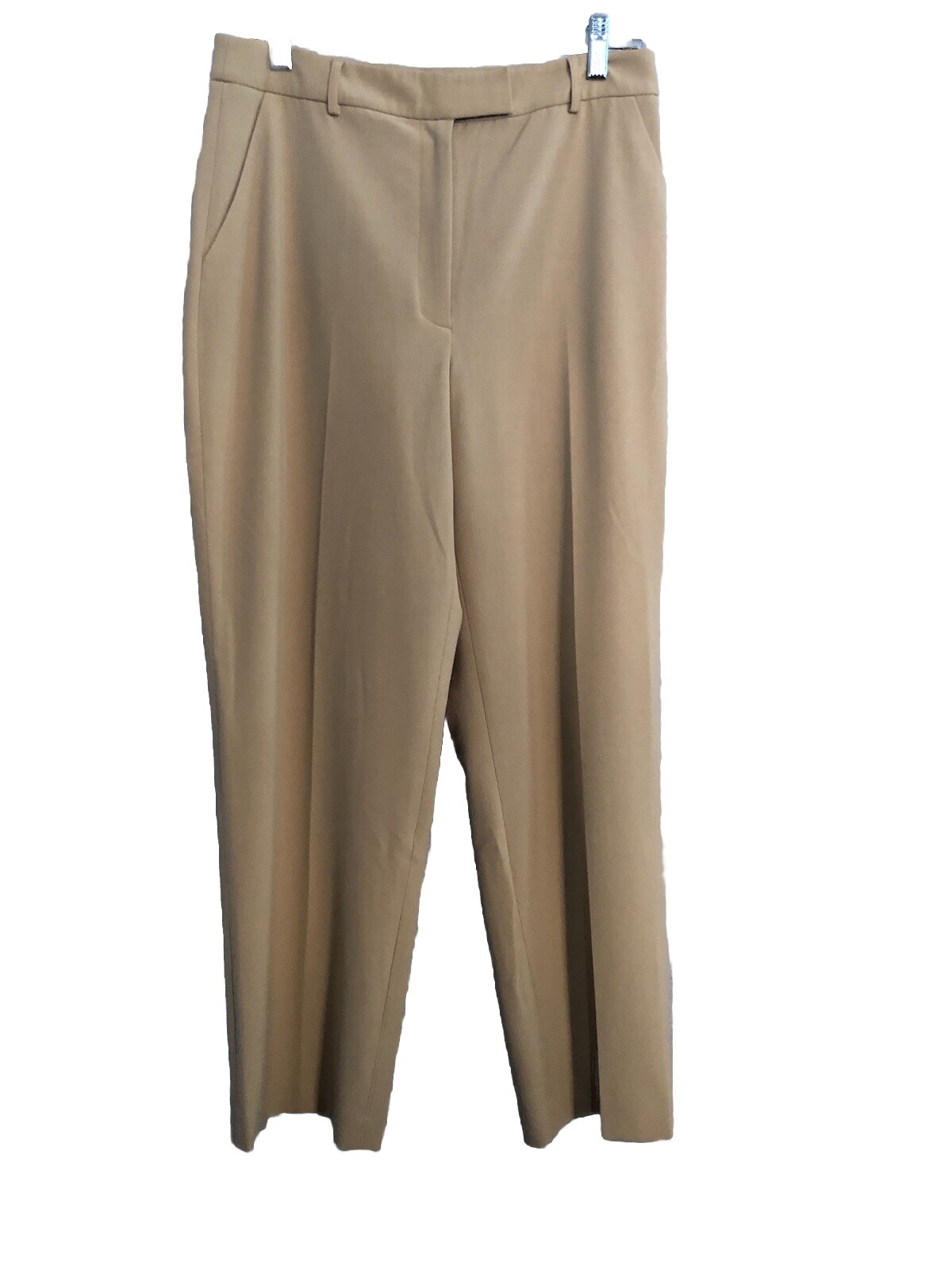 Apostrophe Women’s Dress Pants Size 12 Tan Pockets High Rise Slacks Career