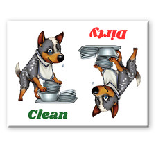 AUSTRALIAN CATTLE DOG Clean Dirty DISHWASHER MAGNET New