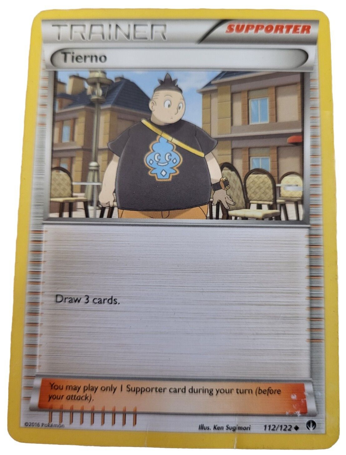 2016 Pokemon TCG Tierno 112/122 Uncommon BREAKpoint Trainer Supporter Card