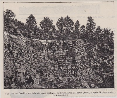1892 -- CARRIERE DU BOIS D ANGRES NEAR BAVAI NORD 3J080