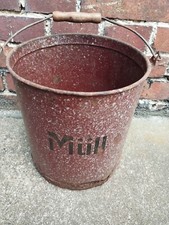 alter Eimer PFLANZKÜBEL Deko Shabby Chic Mülleimer Pflanzgefäß Garten 