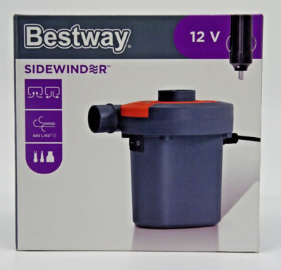 Bestway Sidewinder elektrische Camping Luftpumpe 12 V für Zigarettenanzünder