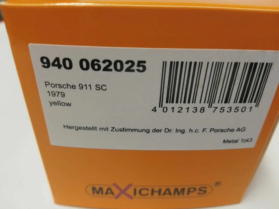 Minichamps Maxichamps Porsche 911 SC yellow 1979 1/43 940062025 - Immagine 3 di 3