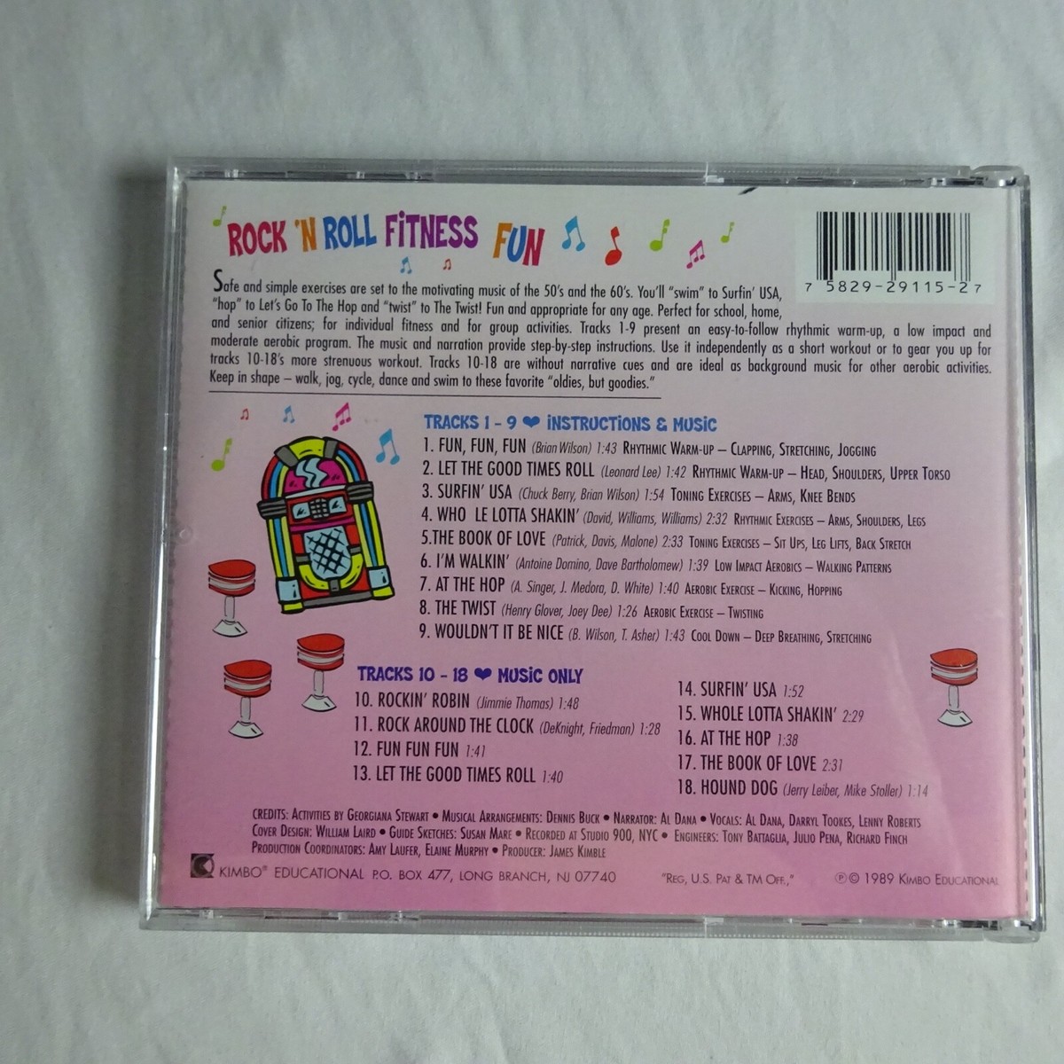 Rock N Roll Fitness Fun CD Work Out Music and Instructions