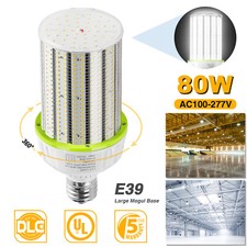 LED CORN BULB Light 80W E39 Mogul Base Replace 400Watt HID/CFL/HPS 5000k 6000k