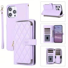 Crossbody Wallet Case for iPhone 16 15 14 13 12 11 Pro Max XR XS 7 8 Plus SE