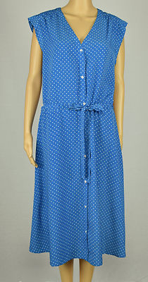 Tommy Hilfiger Donna Blu Bianco Pois Stampato con Cintura Vestito Camicia XL