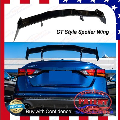 For Nissa Altima 2002-2023 JDM GT VIP Style Glossy Black Rear Trunk Spoiler Wing