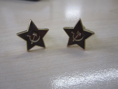 Mens Cufflinks SOVIET RED STAR New WW2 Style Russian Army Military Accessory - Picture 1 of 3
