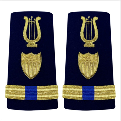 GENUINE U.S. COAST GUARD SHOULDER BOARD: ENHANCED WARRANT OFFICER 4 BANDMASTER 