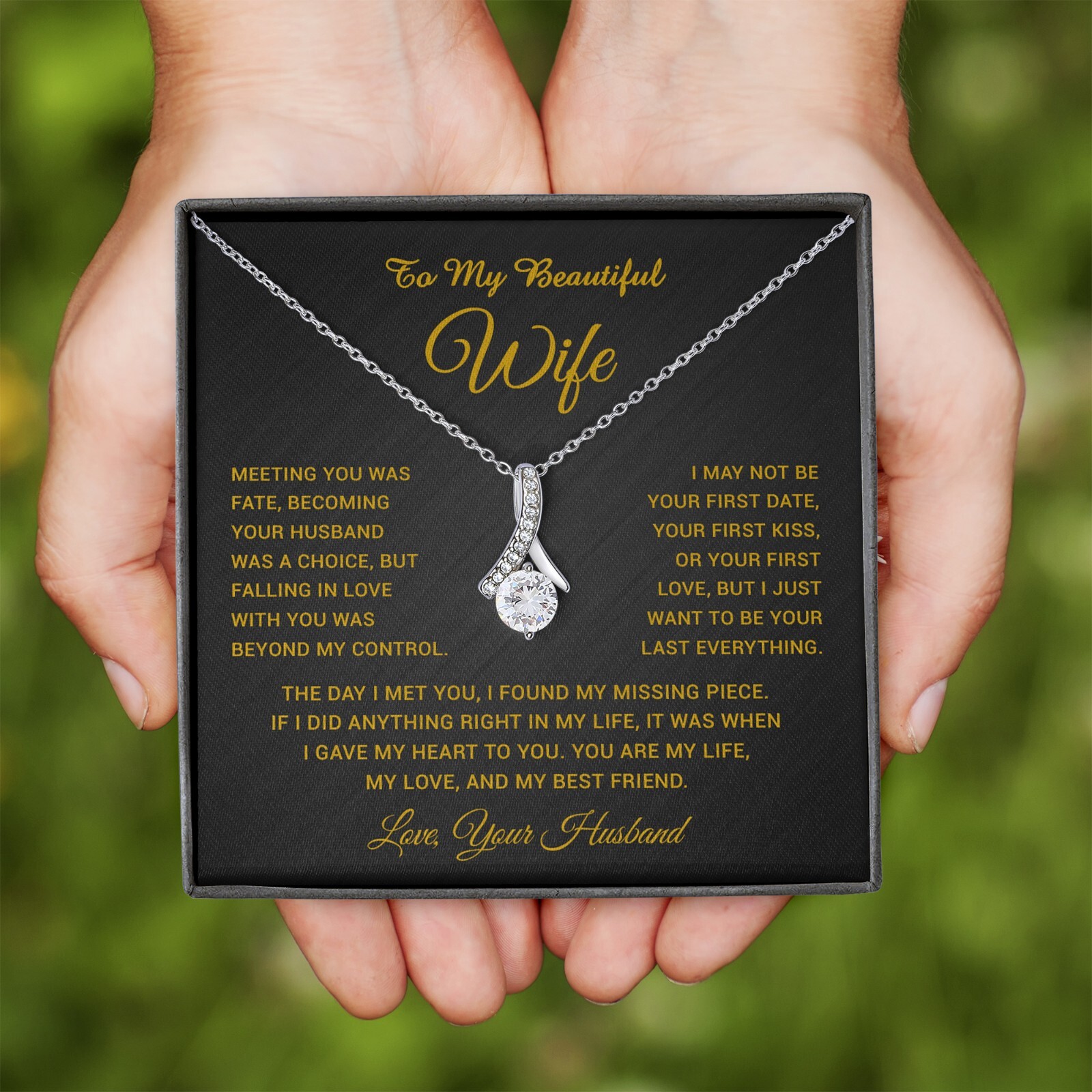 To My Wife Necklace, Gift For Wife, Anniversary Gift For Wife, Necklace For Wife