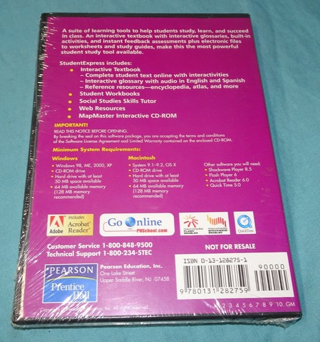 LOT OF 5 SETS = CD-ROM BRAND NEW = Prentice Hall STUDENT EXPRESS World Studies - Picture 5 of 11