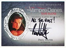 The Vampire Diaries Season 4 Paul Telfer All The Best Inscription Autograph #PTE
