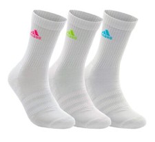 Adidas Men Cushioned SPW Crew Ankle 3 Pairs Socks White 3PP Fashion Sock IK0352