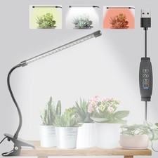 Clip On Grow Light for Indoor Plants,Full Spectrum Led Plant 1 Lamp White  Red