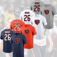 HOT ITEM! Nahshon Wright #26 Chicago Bears 2025 Name & Number Fan Gifts