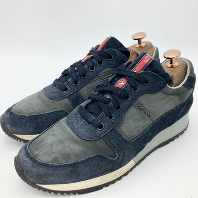 Seltene PRADA Linea Rossa Suede Navy Sneaker Damengröße 36 (US 6)