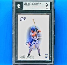 1996 Best Autographs - Geoff Jenkins (RC) Auto Stockton Ports #32 BGS 9