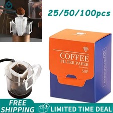 25/50pcs Disposable Coffee Filter Bags   Hang...