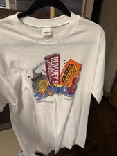 Hershey's Reese's Vintage Graphic T-Shirt 1990 White Cotton Men's made in USA