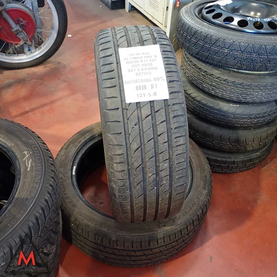 Set 2 gomme pneumatici estivi 205/50 R17 93Y GENERAL ALTIMAX ONE S usati 110396 - Bild 2 von 4