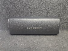 Burberry Black Leather Glasses Sunglasses Hard Shell Case 6.5" Soft Lined
