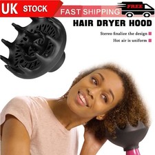 UK Black Orchid Hair Diffuser For Curly Hair Pro Blow Dryer and Most Dryers