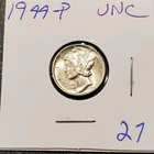 1944-P  MERCURY DIME BU-UNC  #27