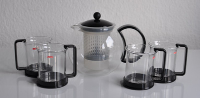 Bodum Teeservice Kaffeeservice Teekanne Assam oder für Kaffee mit 4 Tassen