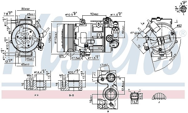 Nissens Kompressor, Klimaanlage U.A. FüR CitroËN, Ds, Peugeot-image