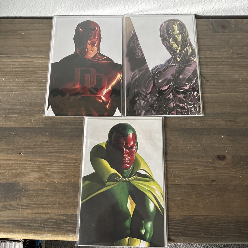 Alex Ross Timeless Variant Lot (Marvel Comics) Daredevil-Silver Surfer-Vision NM
