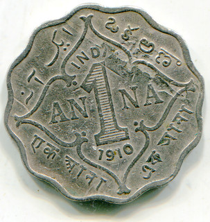 India Anna 1910 (b) KM 504 lotapr5612