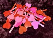 Heart shaped clapper clackers pink, red,  hot pink Lot of 33