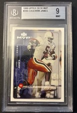 1999 Upper Deck MVP Edgerrin James RC Rookie Card Beckett 9 #206 Colts HOF. rookie card picture