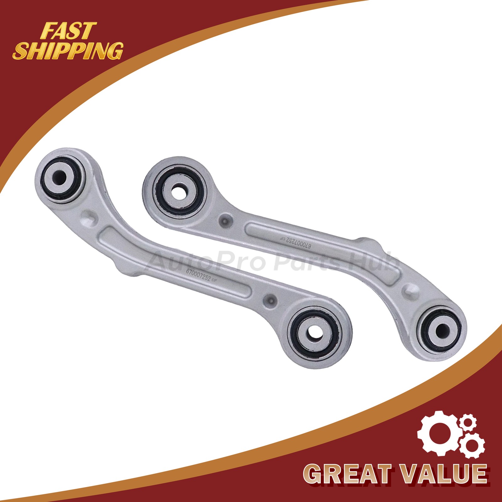 2PCS 670007252 For Maserati Ghibli Quattroporte Rear Suspension Control Arm Kit