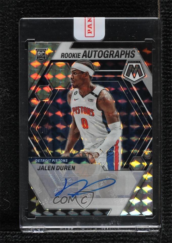 2022-23 Panini Mosaic Rookie Auto Mosaic Jalen Duren #RA-DUR Auto RC 1b0