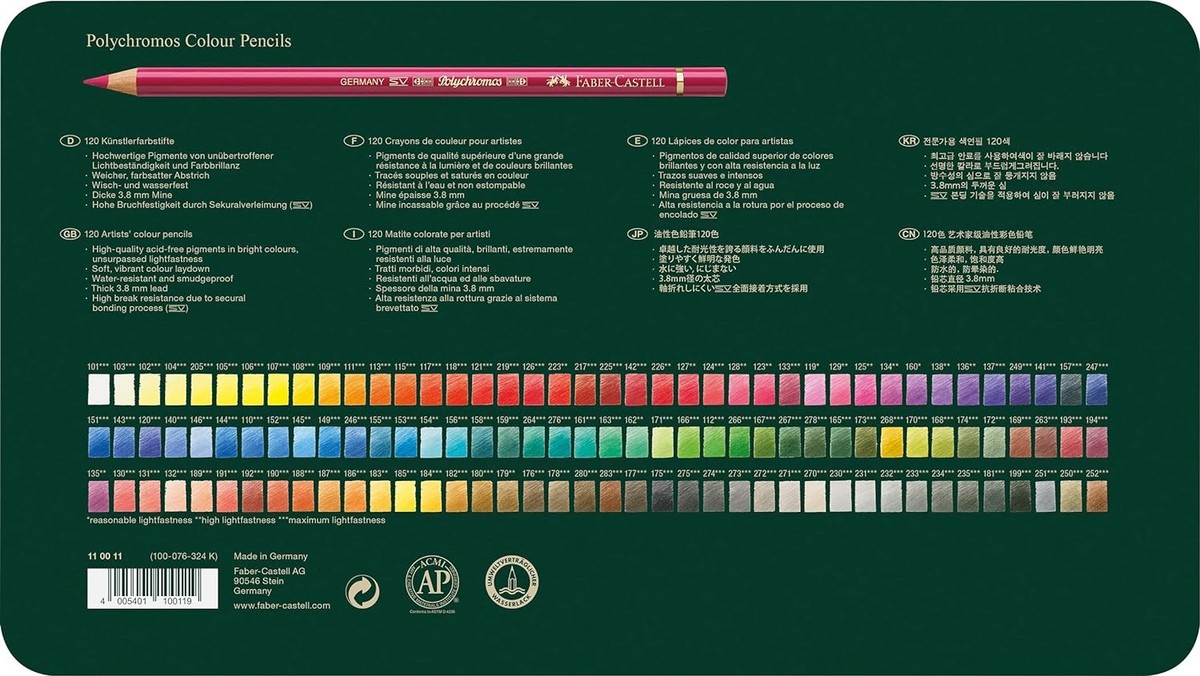 Faber-Castell 120-Pc Premium Quality Polychromos Colored