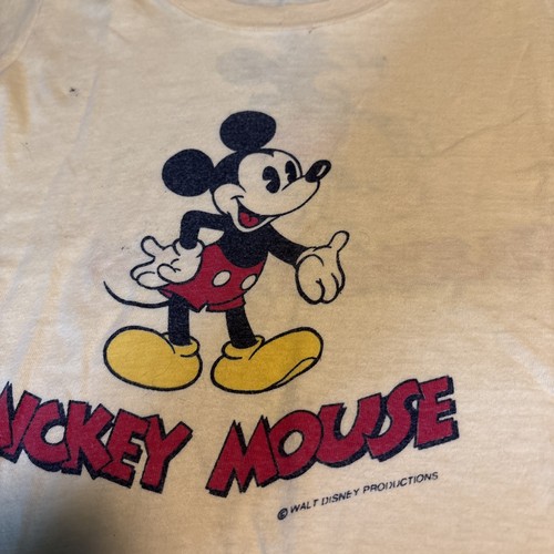 Vintage Walt Disney Mickey Mouse T-Shirt Double Sided Kids Single Stitch Thin - Picture 2 of 20