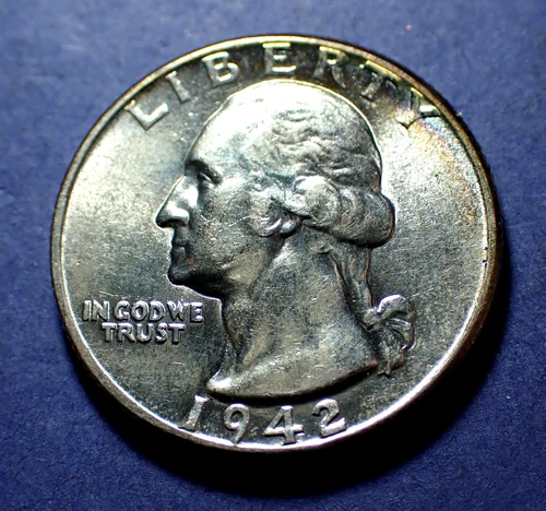 1942 Washington Quarter  BU+