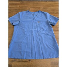 Figs Catarina Scrub Top Size M Light Blue Technical Collection Women's